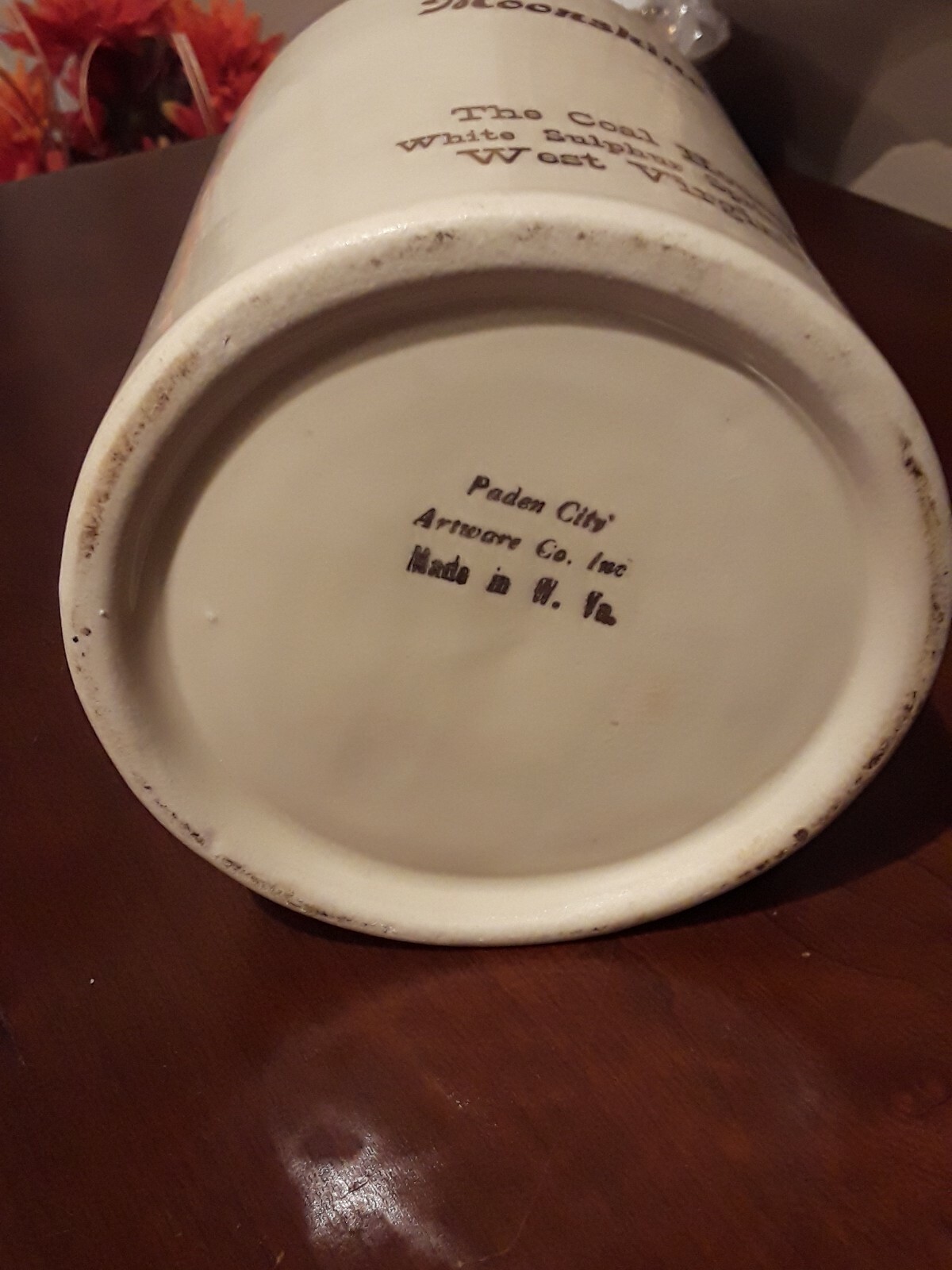 The Coal House White Sulphur Springs WV 7 1/2" Moonshine Jug made in