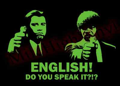 PICK SIZE COLOR Pulp Fiction Decal English Do You Speak It You