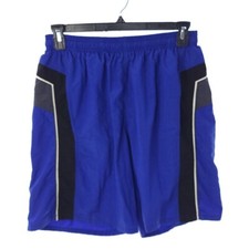 Speedo Blue Black Inner Mesh Vintage Swim Trunks Shorts Mens Large