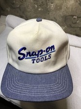 VTG 80s Ballcap K Products Snap On Tools Snapback Trucker Hat/Cap White/Blue