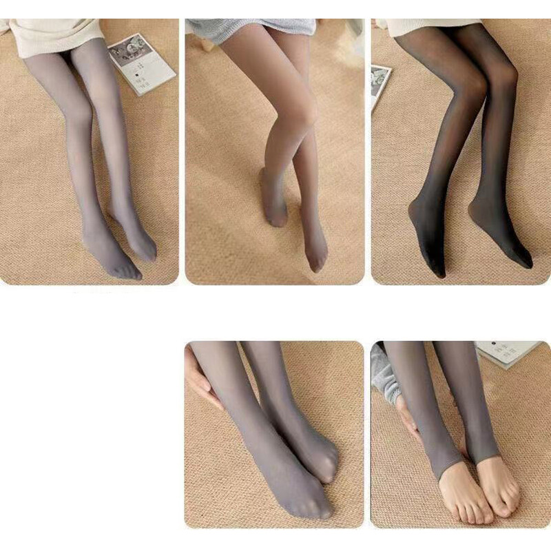 Flawless Legs Pantyhose Fake Translucent Winter Warm Fleece Long Tights  Stocking