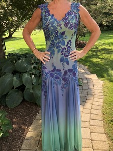 hand painted evening gowns