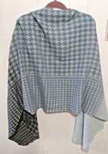 NWT Blue Ombre HOUNDSTOOTH Soft Wrap Scarf Shawl