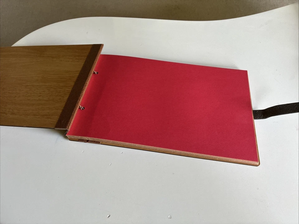 Photo Album Scrap Book Wood Cover Pages 10" x 7" New - Image 3 of 4