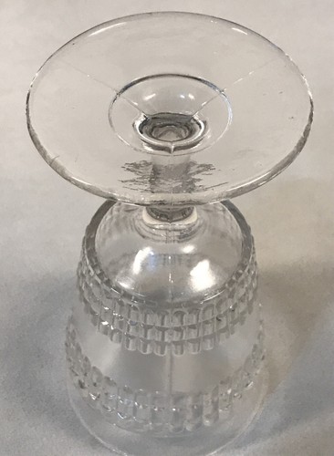 PV05197 Antique EAPG Clear Columbia Glass DOUBLE BEETLE BAND Water Goblet- multi - Picture 5 of 5