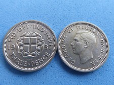 U.K SILVER GEORGE VI THREEPENCE 1937-1943 CHOOSE DATE FROM JUST £2.00 EACH