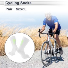 Cycling Socks Quick-Drying Sweat-Absorbent Anti-Friction Luminous Letter M White