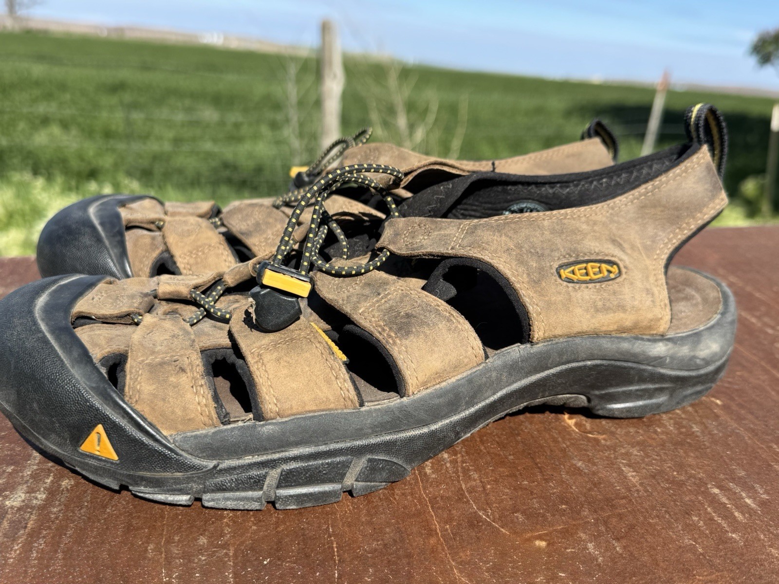 Keen Newport sandali impermeabili in pelle da uomo taglia 11 5