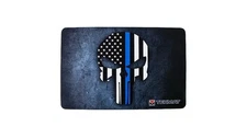 TekMat Punisher Blue Line Cleaning Mat 17"x11" Black-White-Blue TEKR17PUNISHERBL