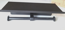 Bathroom Double Toilet Paper Holder with Shelf New Open Box Black Matte