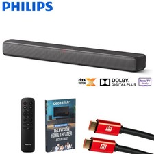 Philips B5109 2.0 Channel Bluetooth Soundbar w/ Deco Gear Home Theater Guide