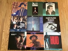 Lot of 9 Classic Actor Laserdisc Newman McQueen Eastwood Brando Redford Dean EX
