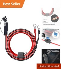 16AWG SAE to O Ring Connectors 6FT Cable - Perfect for Battery Maintenance