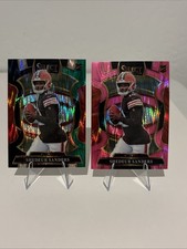 Lot (2) Shedeur Sanders RC 2025 Select Green And Pink Select Shock Browns No54