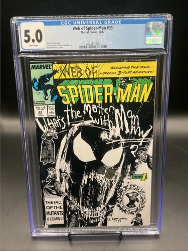 Web of Spider-Man #33 (Marvel Comics December 1987) CGC Graded 5.0 White Pages