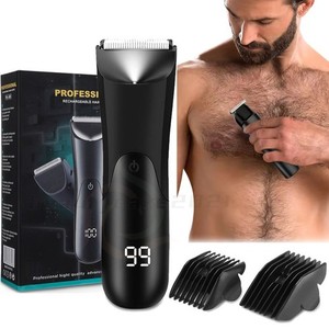 Hommes Pubic cheveux Trimmer électrique rainure corps rasoir pour boules cheveux du corps USA