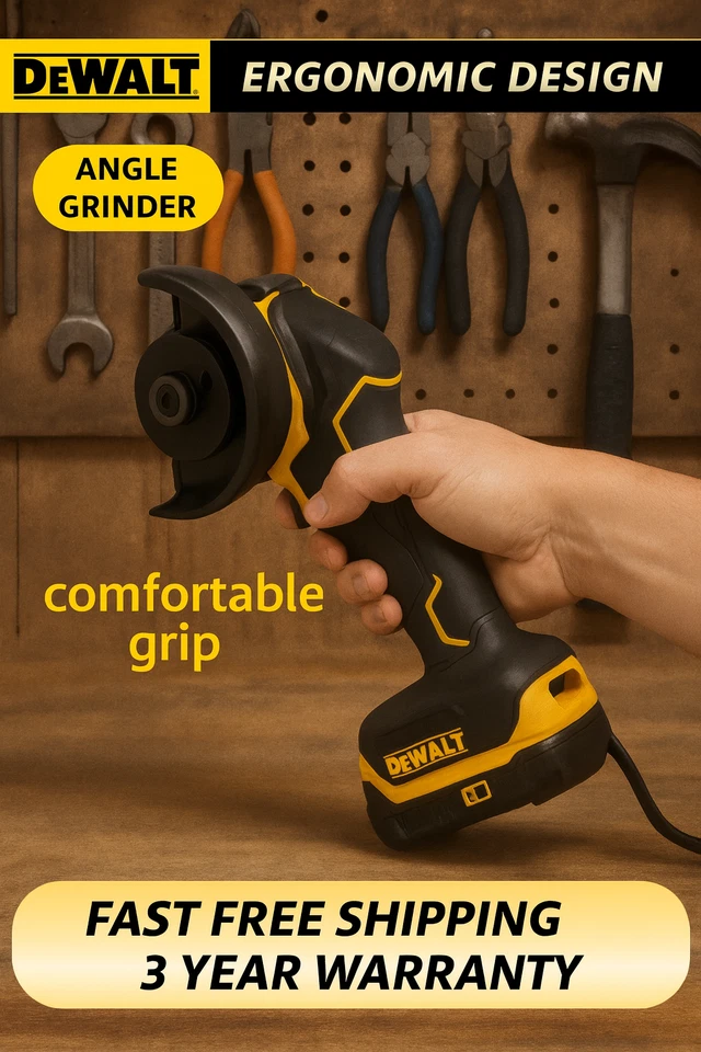 Amoladora angular inalámbrica DEWALT 20V/18V - Herramienta compacta de rectificado y pulido Foto 3 de 4