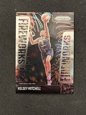 KELSEY MITCHELL 2025 Panini Prizm WNBA FIREWORKS Insert INDIANA FEVER #6 🔥🏀🔥