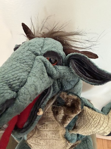 Peluche dragon ciel bleu Folkmanis corps entier marionnette ailes bras dents caoutchouteuses - Photo 19/20
