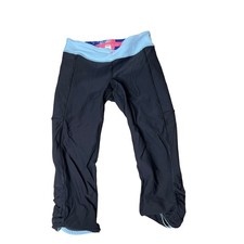 Ivivva By Lululemon Black Quick Trip Crop Girls Leggings Size 12