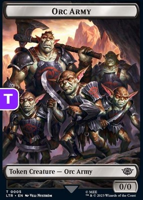 MTG Orc Army Lord of the Rings Token Token Creature Orc Army NM