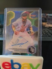 2023 Bowman's Best of 2023 Auto Junior Caminero Blue Refractor Rookie