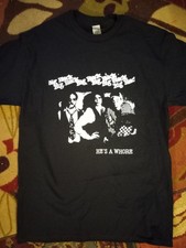 Large BIG BLACK he's A Whore -Shirt  punk Rapeman Shellac Cheap Trick 