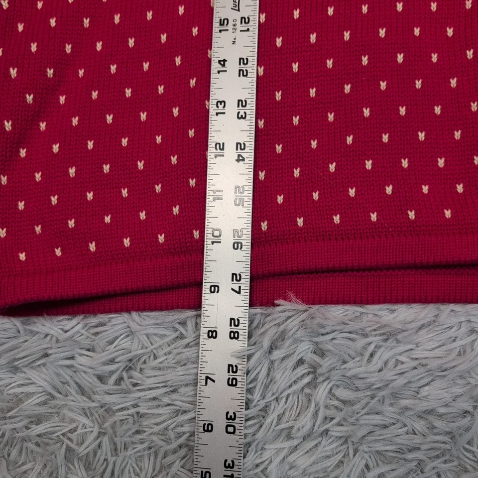 Vintage Lands' End Sweater Womens XL Red Holiday Cozy Comfort Snowflake - Image 4 of 4