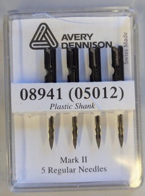 4 x Avery Dennison Mark 2 Standard Etikettierpistole Nadeln Regular Kimble Tag Mk II