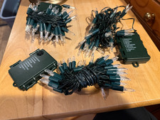 3 Sets of 50 Clear Mini Christmas Lights CHRISTMAS TREE w/ CONTROLLERS 150 LITE