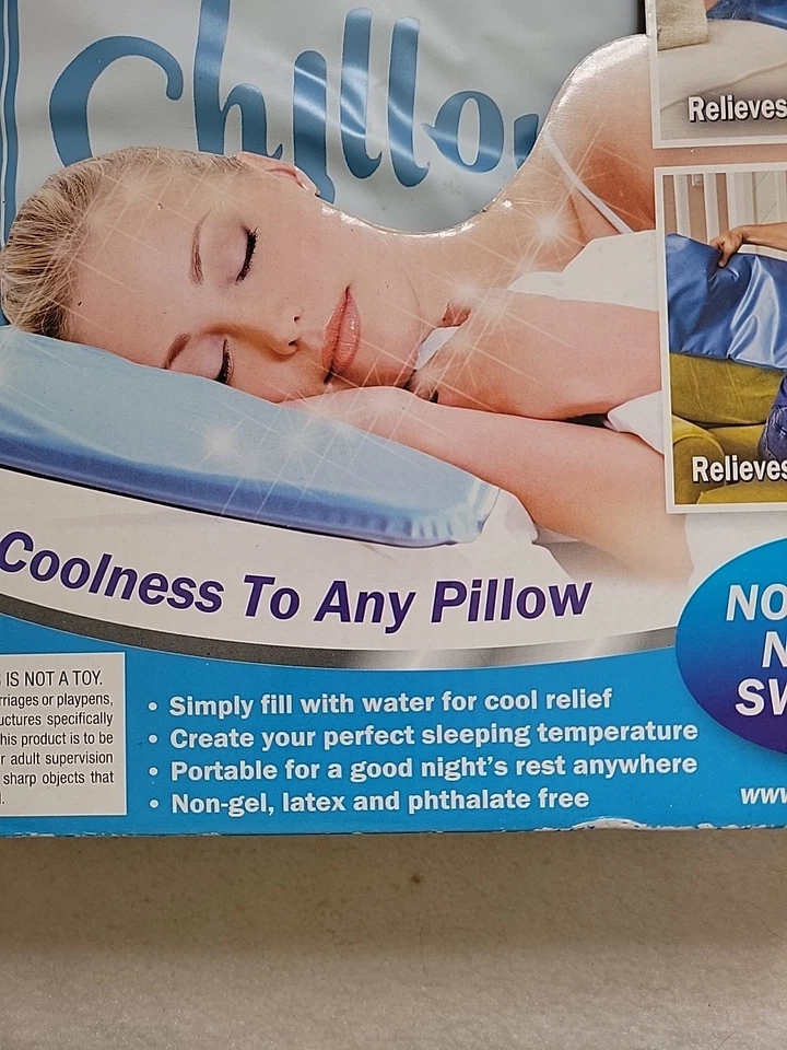 Cooling Pillow Soothing Relief Sleep As Seen on TV CHILLOW 12"x21"NEW Open Box - Image 2 of 4