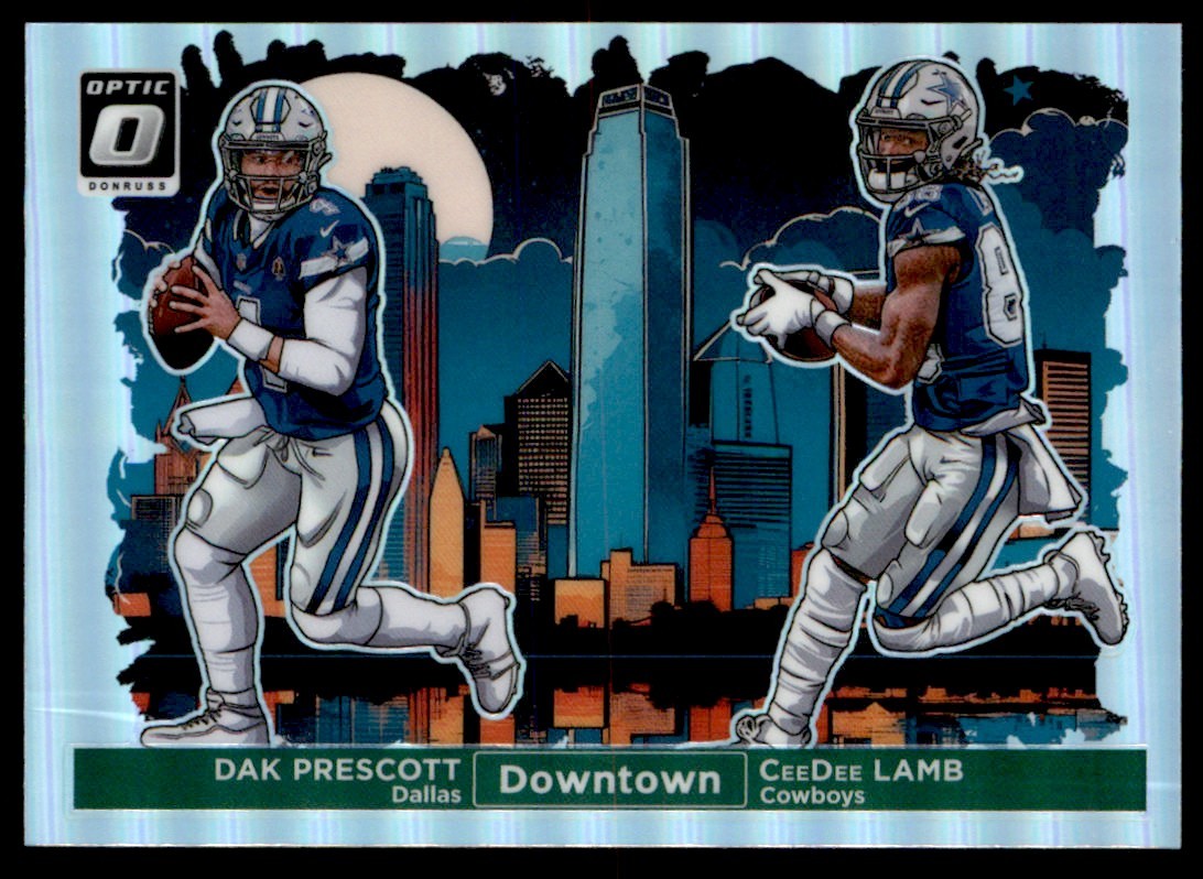 2024 Donruss Optic Downtown Duos CeeDee Lamb / Dak Prescott Dallas Cowboys #1