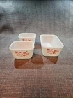 Pyrex Pink Gooseberry Fridge Set - 501 (2), 503 (1) No Lids