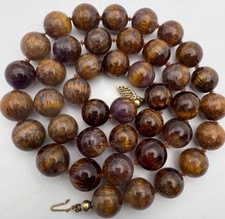 Very Rare Estate 14K Auralite 23 The Eye Crystal Beads Healing Necklace 23” 118g