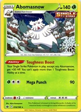 Pokemon TCG Abomasnow 010/198 (Cosmos) Holo 2018 Chilling Reign Snowflake Stamp