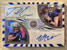 2020 PANINI LEGACY /15 JACOB EASON- HUNTER BRYANT DUAL AUTO RC# FC-JH HUSKIES