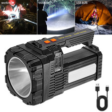 10000000LM Spotlight Rechargeable Flashlight Super Bright Outdoor Handheld Torch