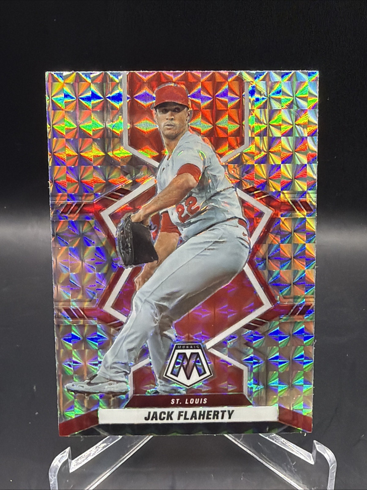 Jack Flaherty 2022 Panini Mosaic #45 Mosaic St. Louis Cardinals