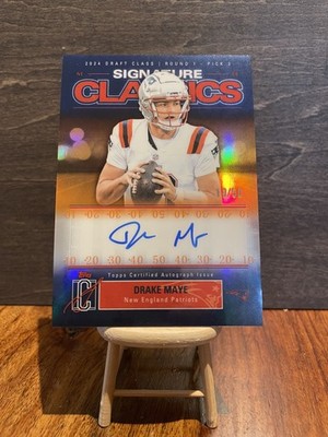 2025 Topps Signature Class Drake Maye Signature Classics ON-CARD AUTO 19/50 #SC-