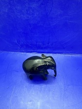 Small Ceramic Black Elephant Figure / Figurine Decorative Ornament Home Decor