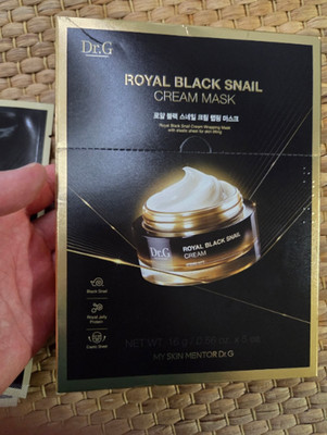 Dr.G Royal Black Snail Cream Mask Korean Face Sheet Mask 16g 0.56 oz