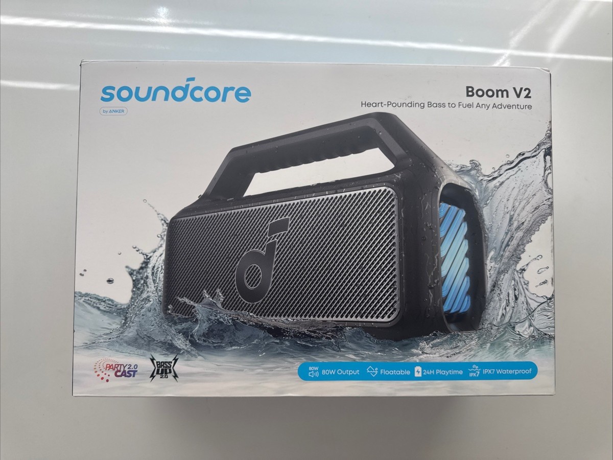 Anker Soundcore Boom V2 Wireless Bluetooth Speaker Black A3138 | eBay