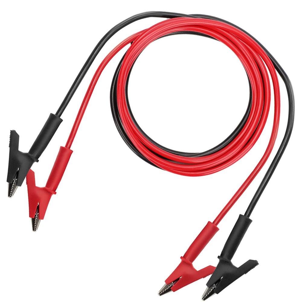 Alligator Clips Electrical Test Leads Set 15A Jumper Wires Heavy Duty with Prot