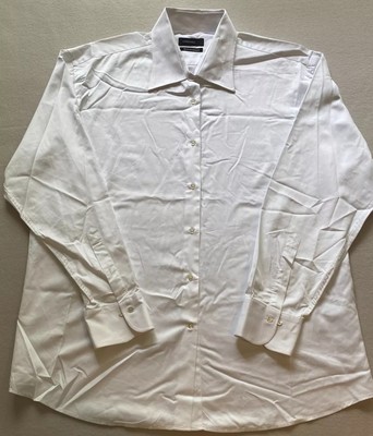 Equilibrio Button Up Shirt Mens Size 31 White Collared Long Sleeve Extra Fine