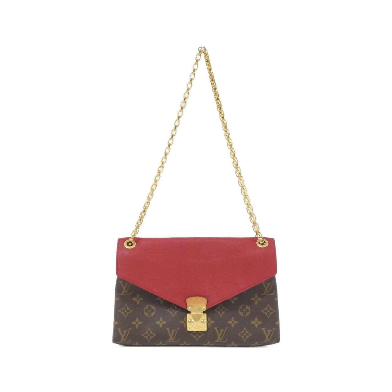 Authentic Louis Vuitton Monogram Pallas Chain Shoulder Bag M41201