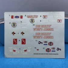 Don Garlits Wynns’ Jammer Front Engine Dragster DECAL SHEET 1:25 LBR Model Parts