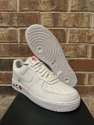 New 10 Nike Air Force 1 '07 LX Low Red Rose White Bag CU6312-100