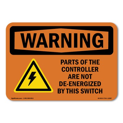 Parts Of The Controller Are ANSI Warning Sign Metal Plastic Decal