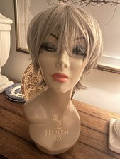 Old Lady Short Grey Wig with Bangs Natural Look/ Shaggy Cut
