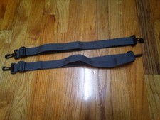 pair of 22-29" Crossbody Handbag Strap Grey Wide Clip-On Adjustable 1.125" wide